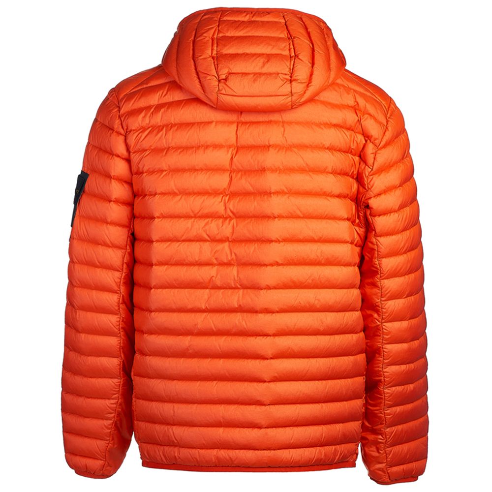 Orange Nylon Men Jacket