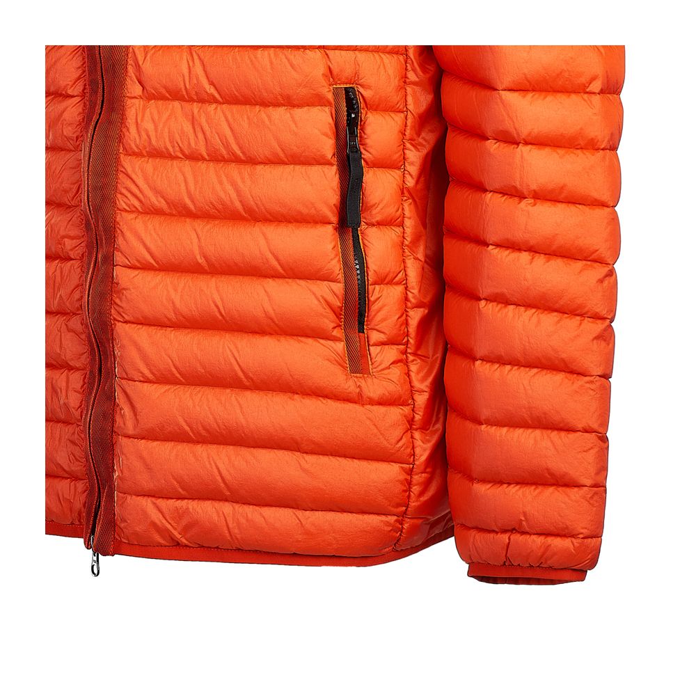 Orange Nylon Men Jacket
