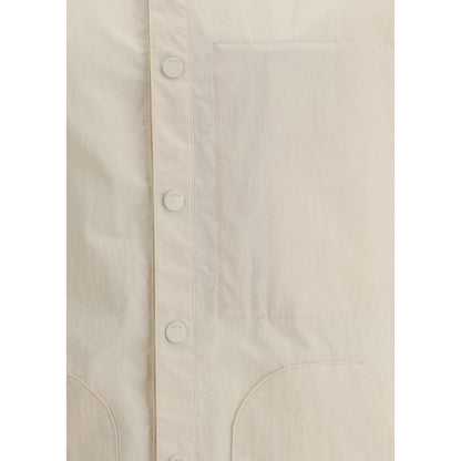 Cream Polyester Jackets And Coat