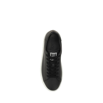 Black Rubber Low Top Sneakers