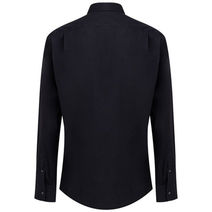 Navy Blue Cotton Dress Shirt