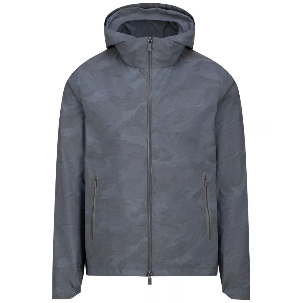 Blue Nylon Men Jacket