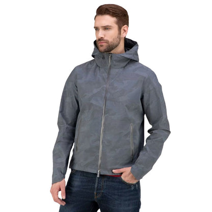 Blue Nylon Men Jacket