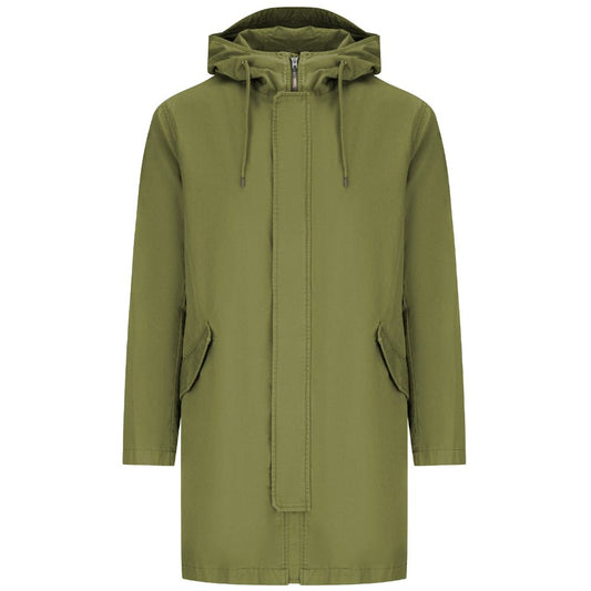 Green Cotton Men's Jacket