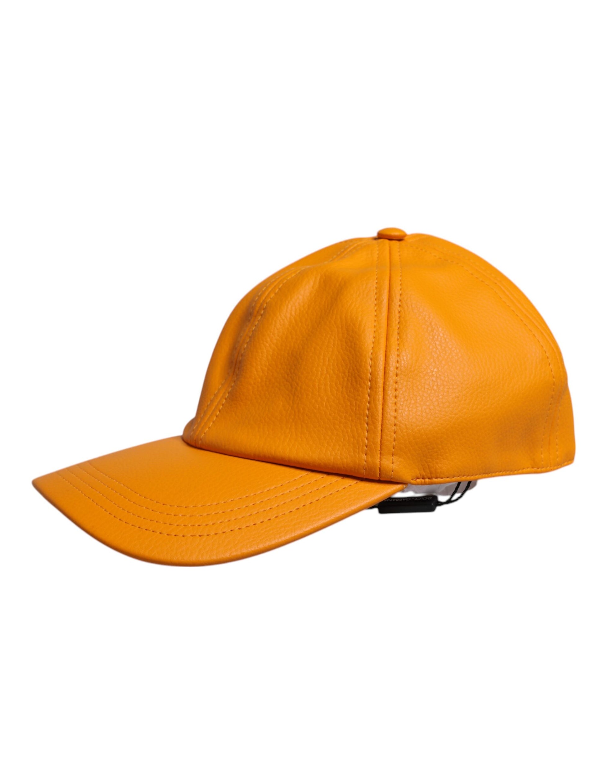 Orange Cotton 6 Panels Baseball Cap