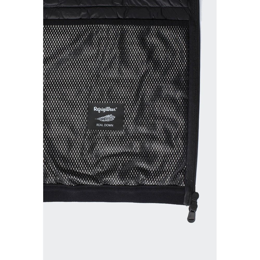 Blue Nylon Men Vest with Down Padding