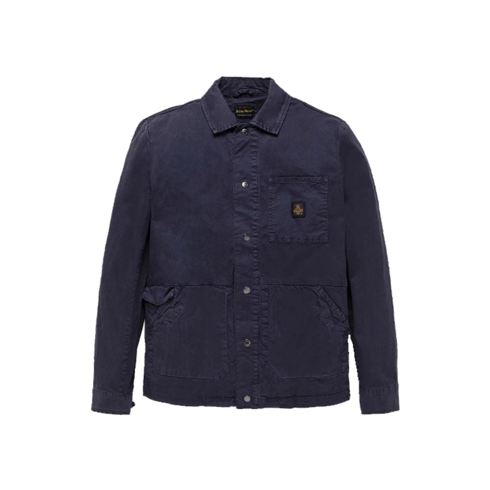 Blue Cotton Men's Jacket