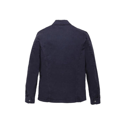 Blue Cotton Men's Jacket