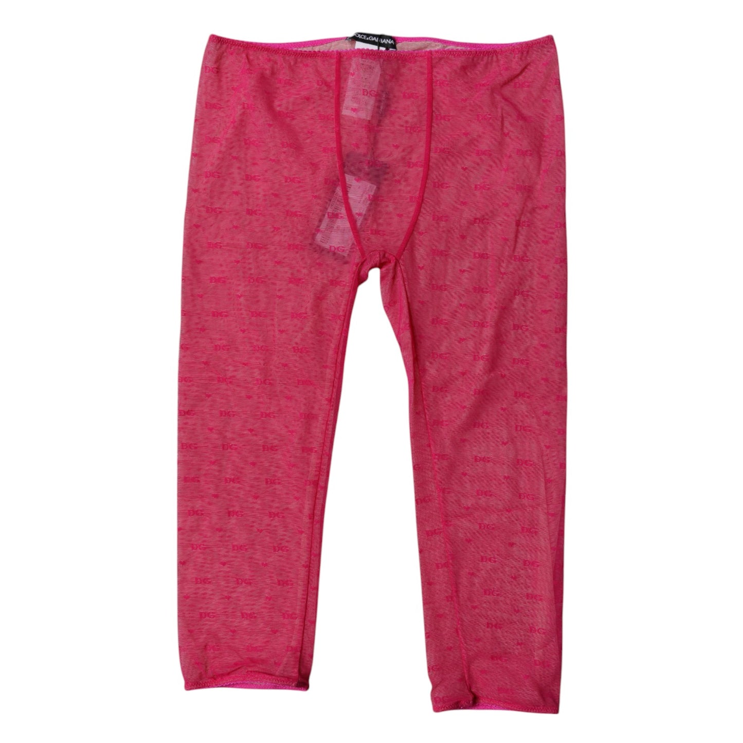 Fuchsia Logo Lace Lingerie Cropped Tight Underwear