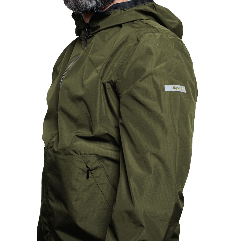 Green Nylon Men's Reversible Jacket