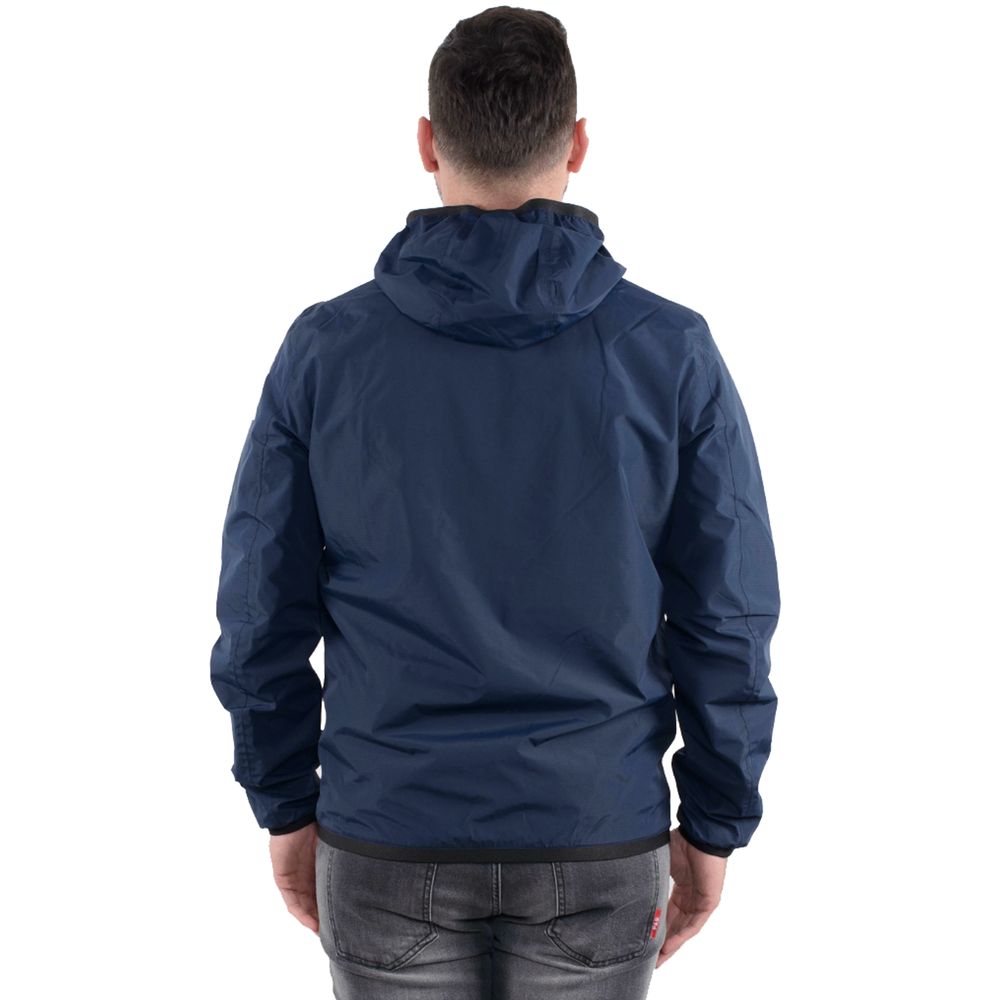Blue Nylon Men's Reversible Jacket
