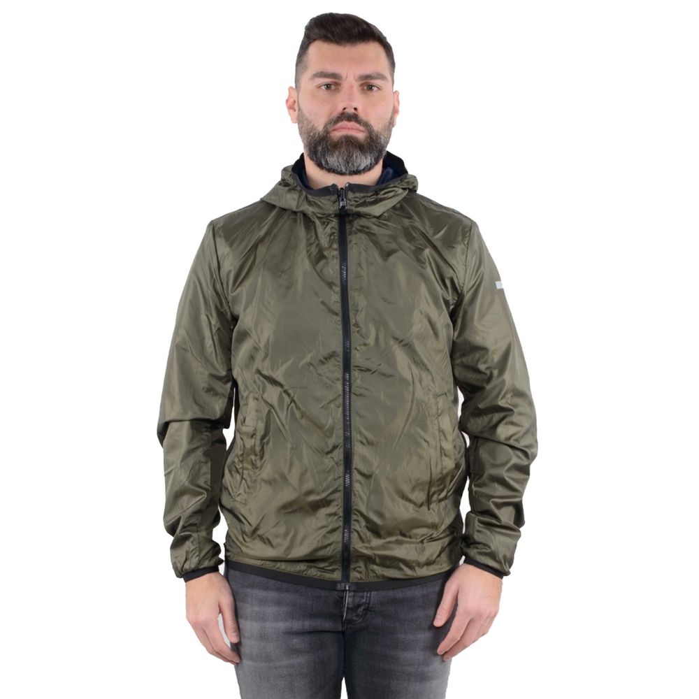 Blue Nylon Men's Reversible Jacket