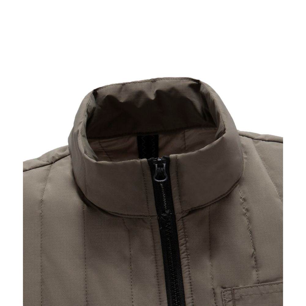 Green Polyester Men Vest