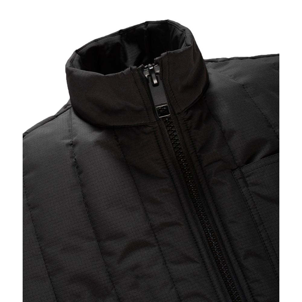 Black Polyester Men's Quilted Vest