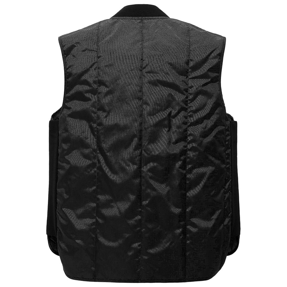 Black Polyester Men Vest
