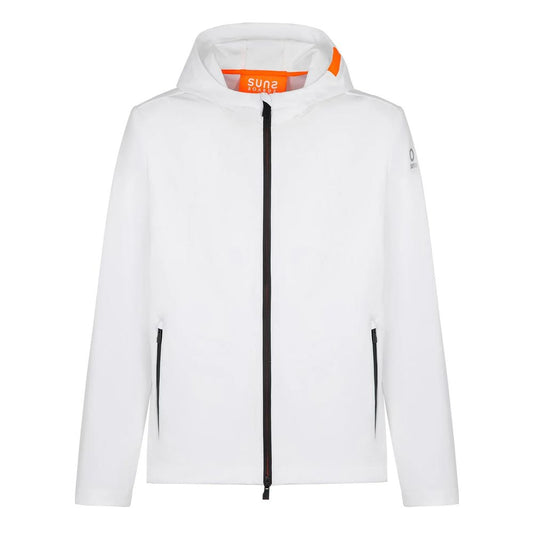 White Polyester Men's Jacket