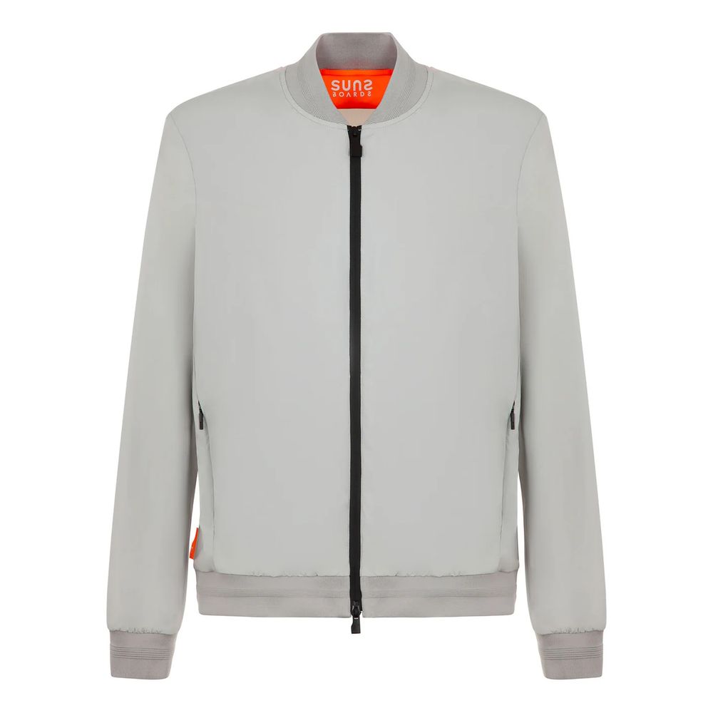 Gray Nylon Men Jacket