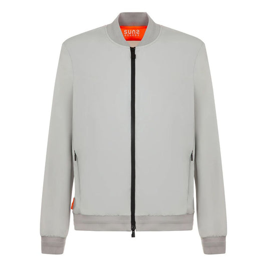 Gray Nylon Men Jacket