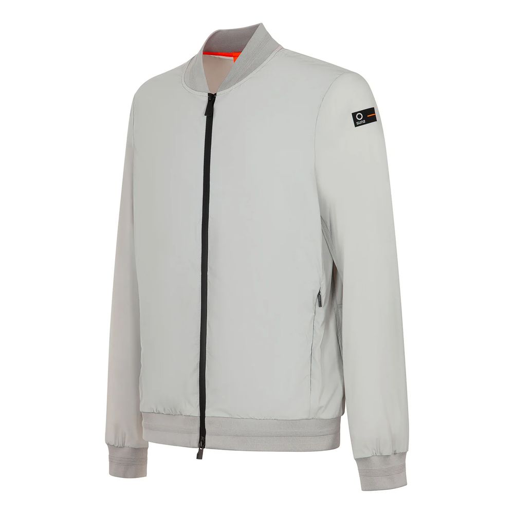 Gray Nylon Men Jacket