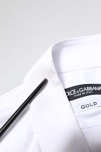 White GOLD Cotton Long Sleeves Men Dress Shirt
