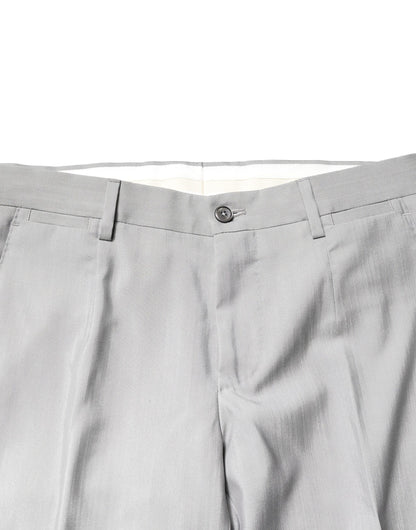 Light Gray Wool GOLD 2 Piece Formal Suit