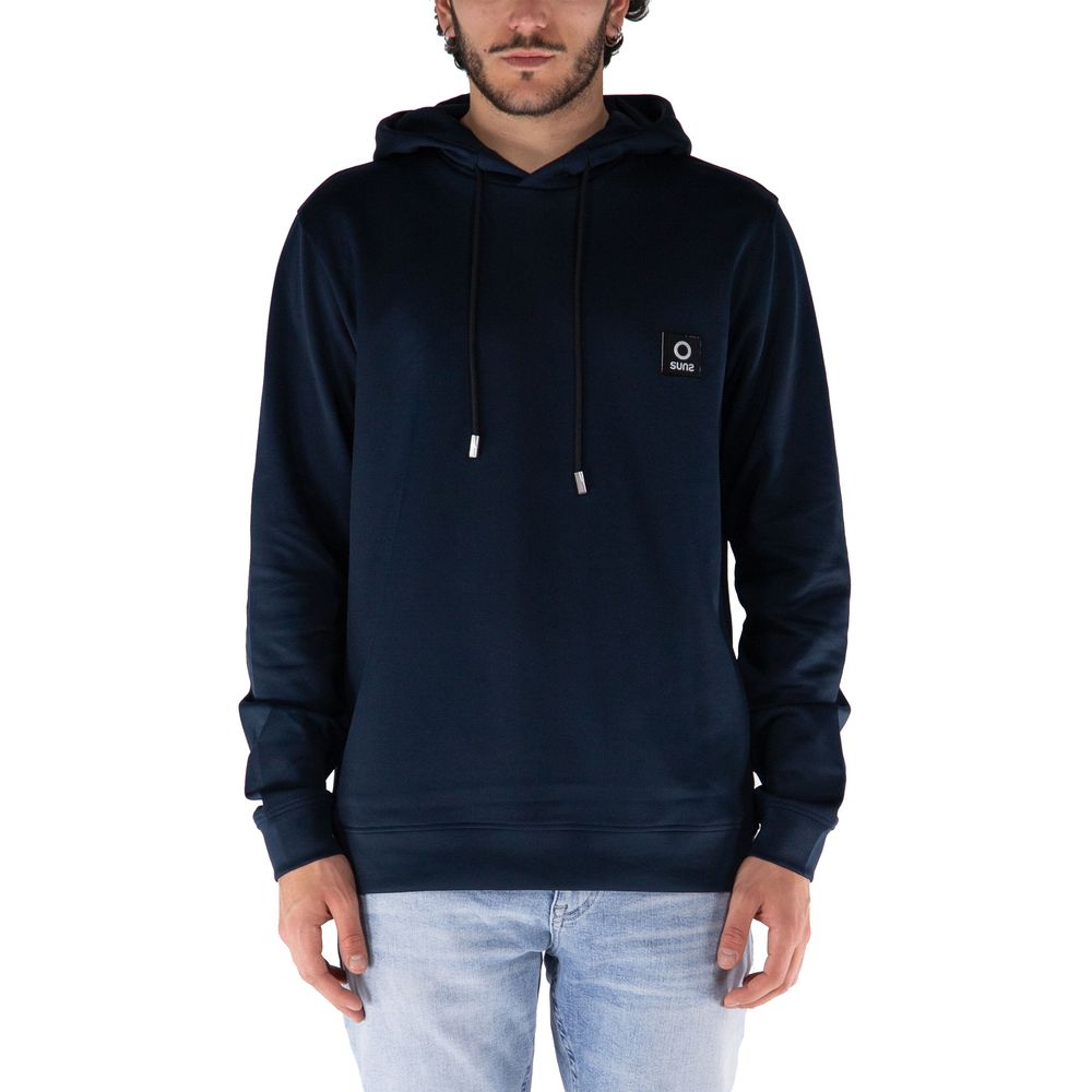 Blue Nylon Men Sweater