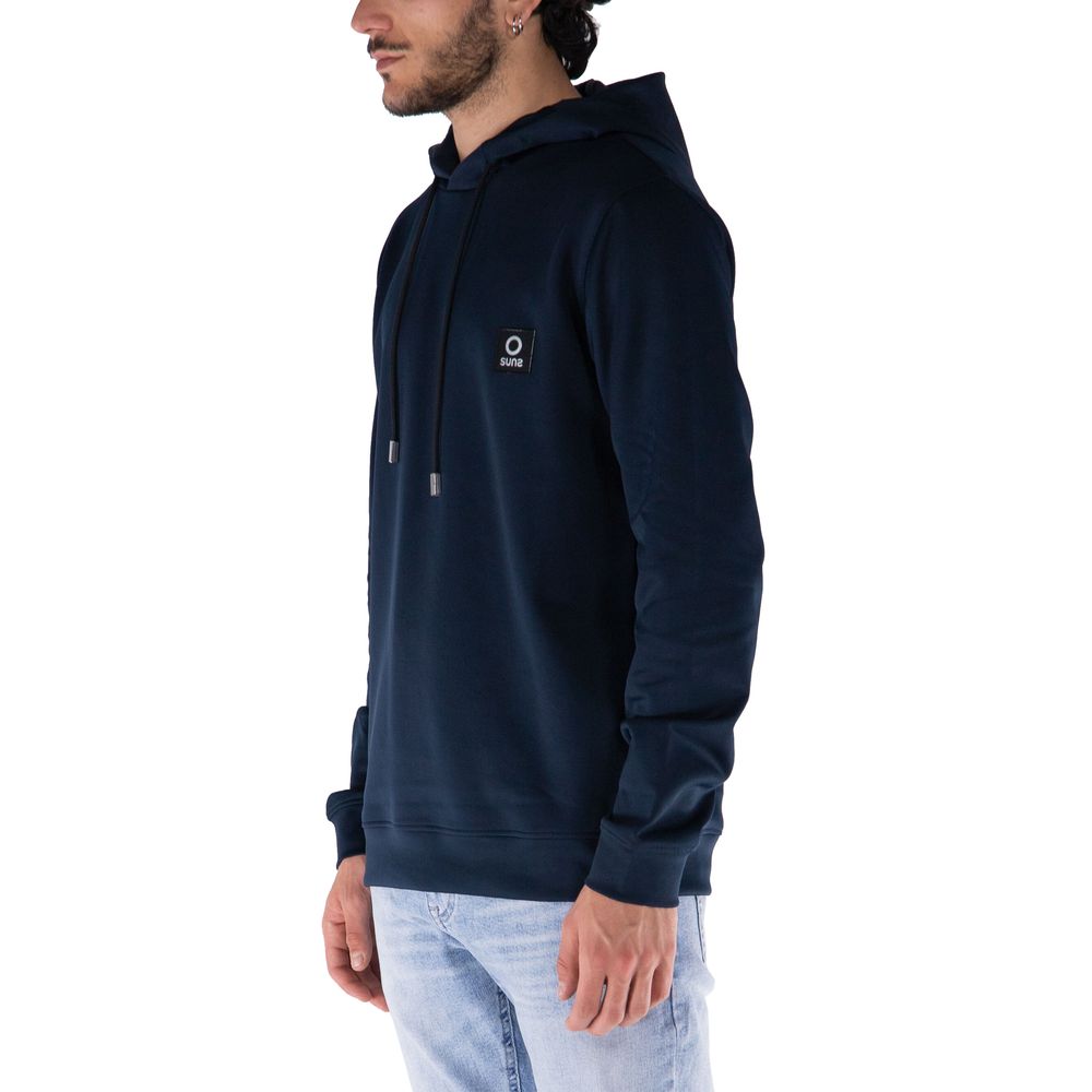 Blue Nylon Men Sweater