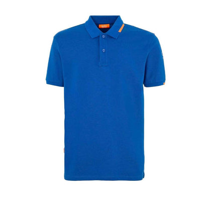 Blue Cotton Polo Shirt