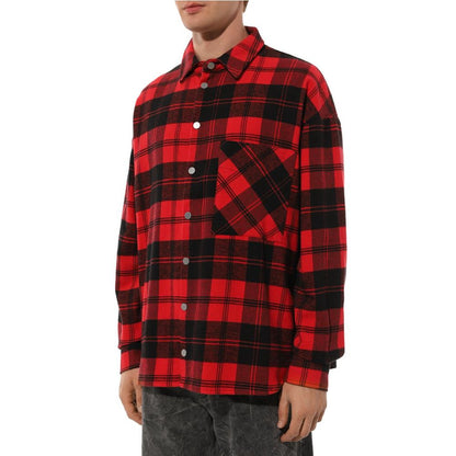 Red Cotton Men Jacket
