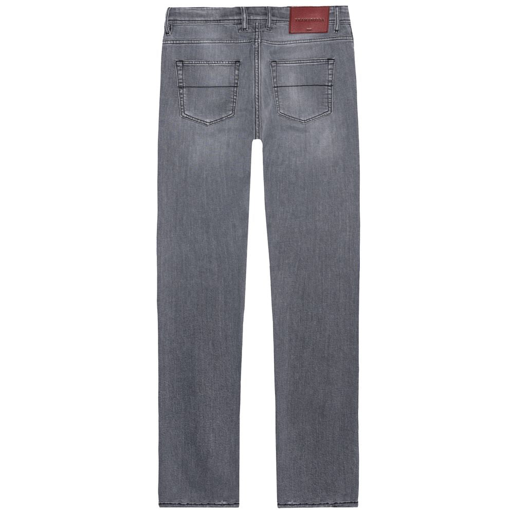 Gray Cotton Men Jeans