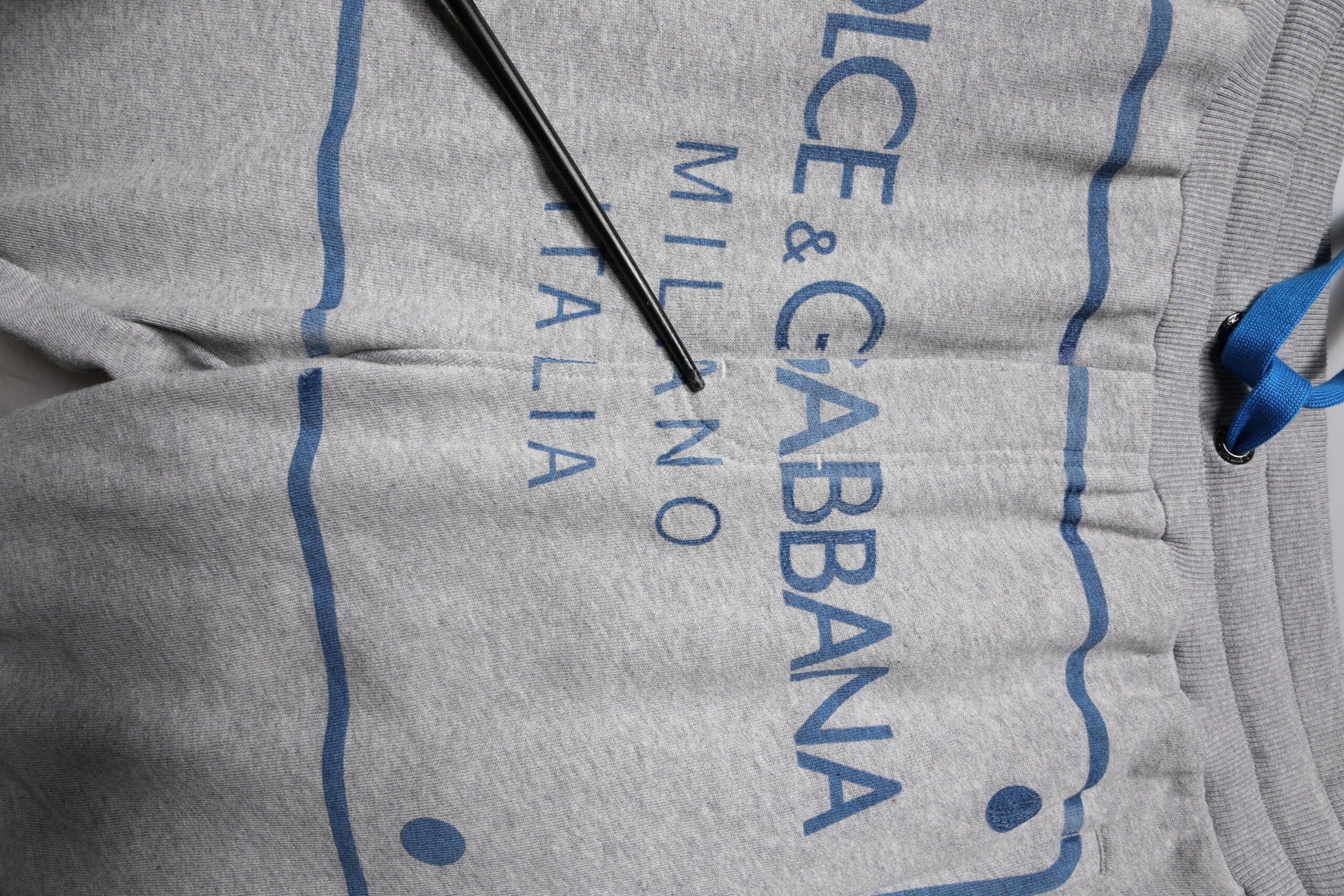 Gray Logo Cotton Men Jogger Sweatpants Pants