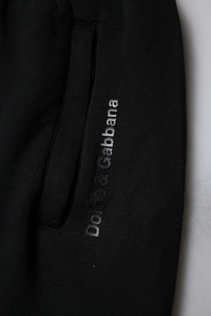 Black Cotton Blend Men Jogger Sweatpants Pants