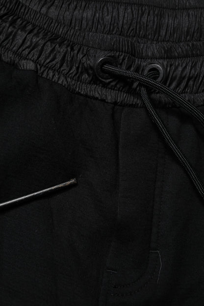 Black Cotton Blend Men Jogger Sweatpants Pants