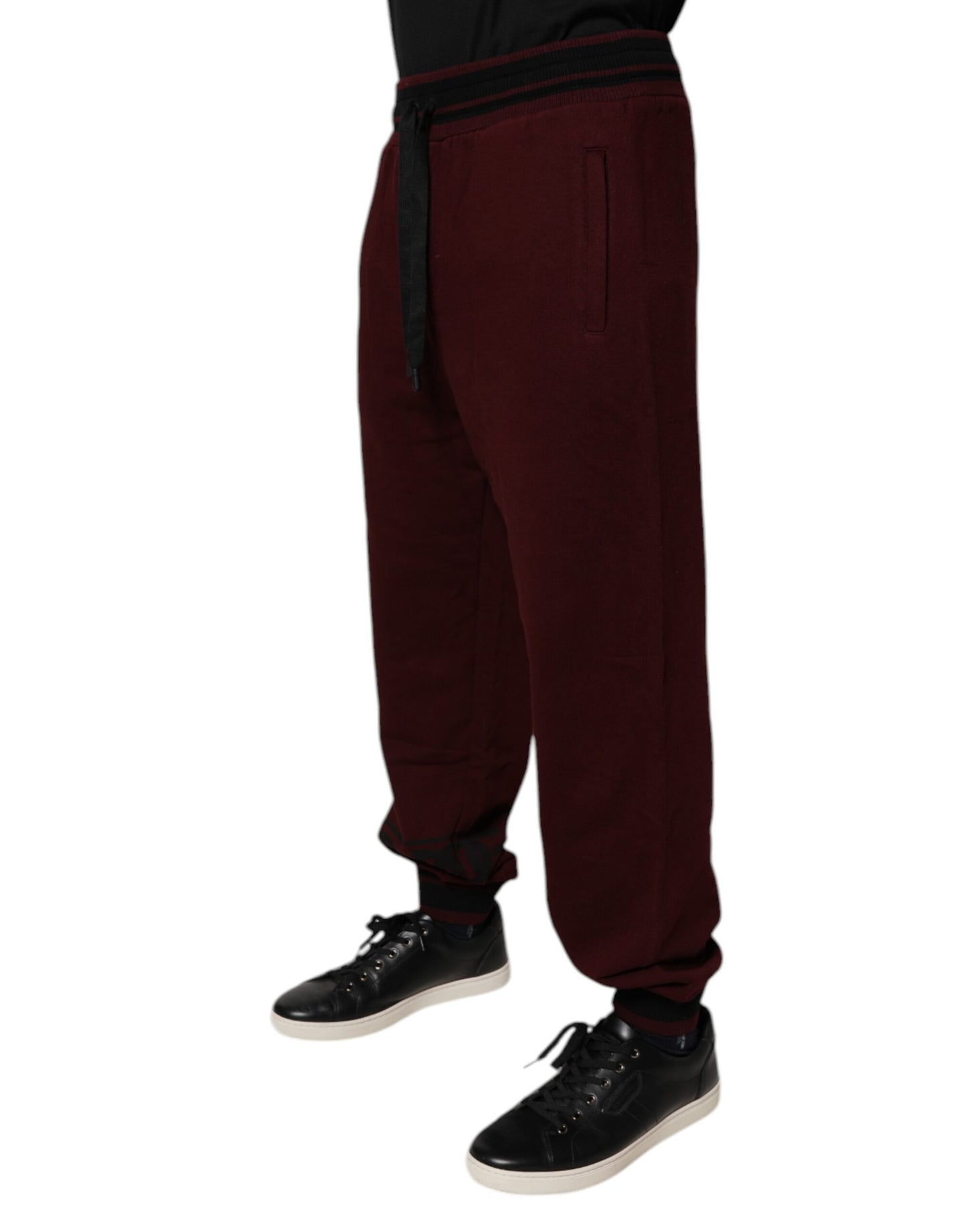 Bordeaux Cotton Jogger Men Sweatpants Pants