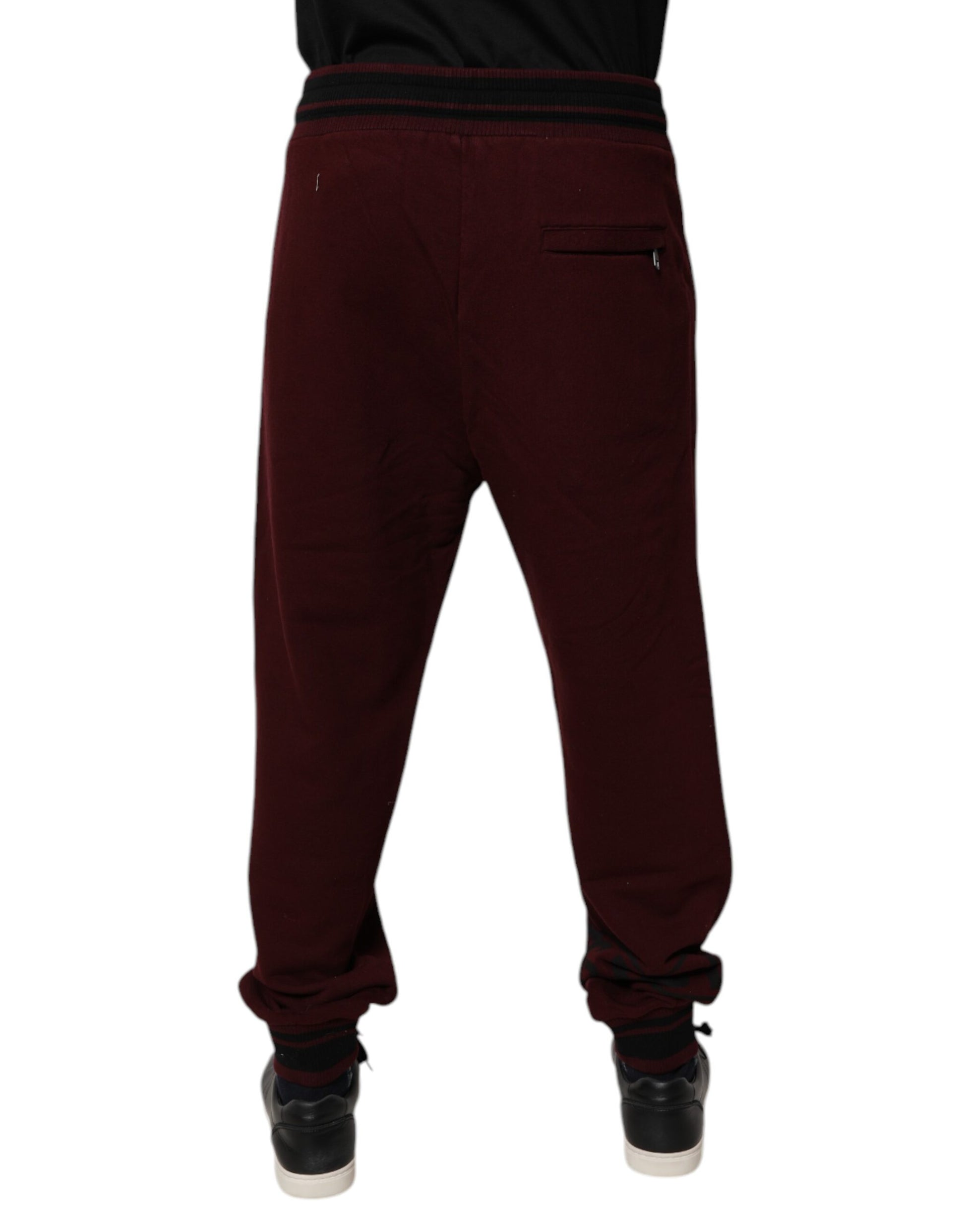 Bordeaux Cotton Jogger Men Sweatpants Pants