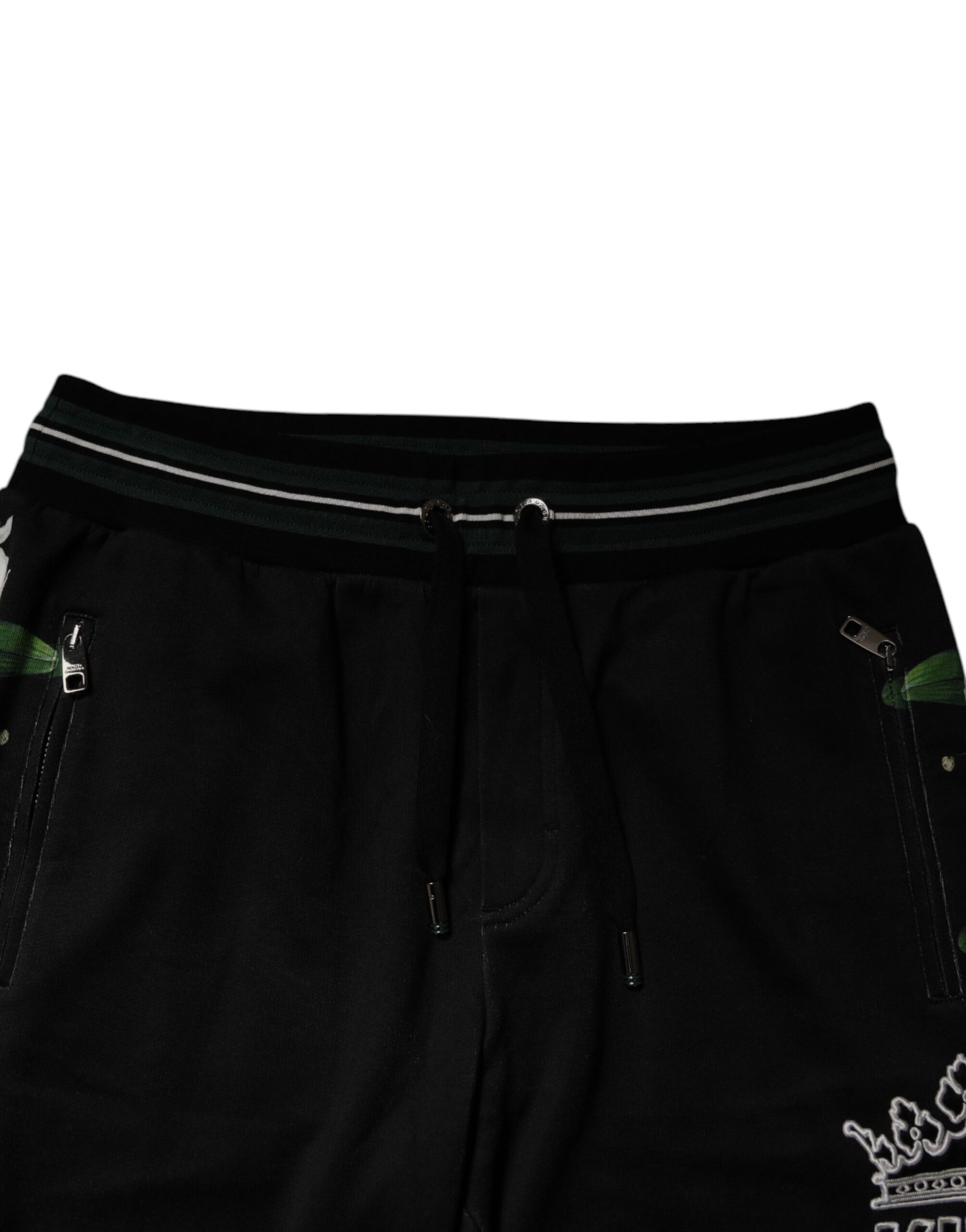 Black Floral King Men Jogger Sweatpants Pants