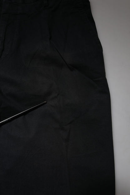 Black Cotton Stretch Skinny Dress Formal Pants