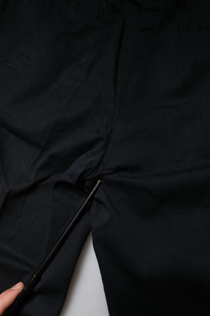 Black Cotton Stretch Skinny Dress Formal Pants