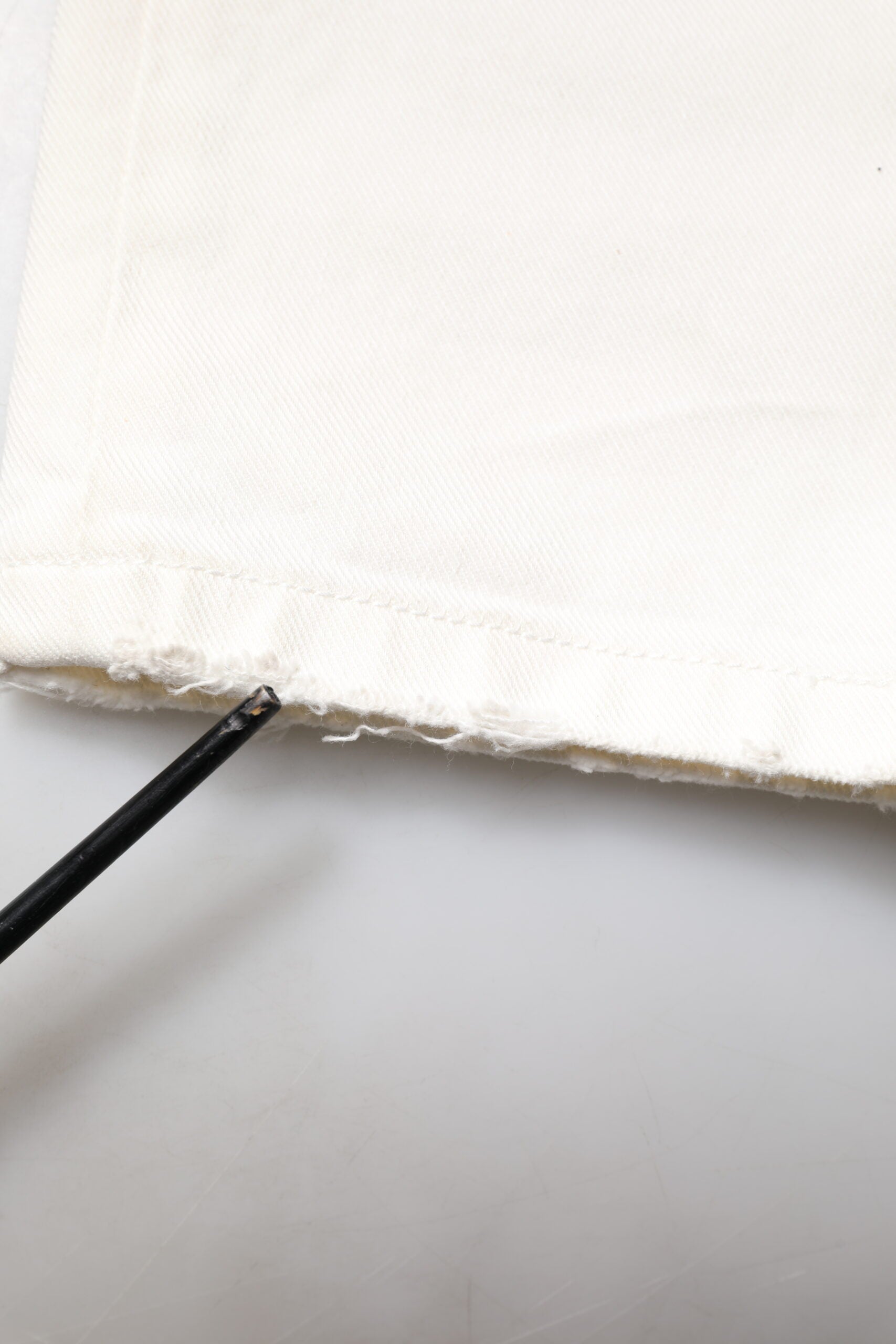 White Tattered Graffiti Skinny Denim Jeans