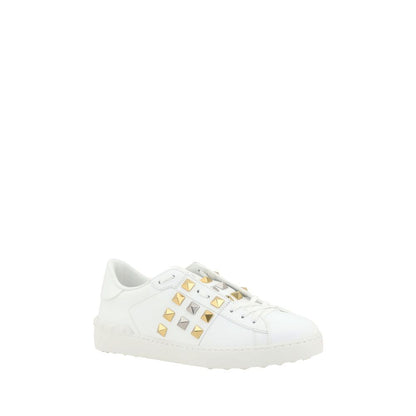 White Calf Leather Bos Taurus Low Top Sneakers