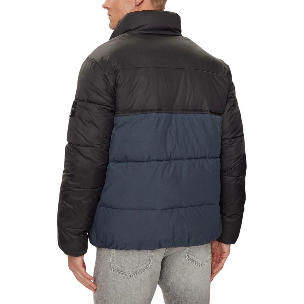 Blue Recycled Polyamide Coat