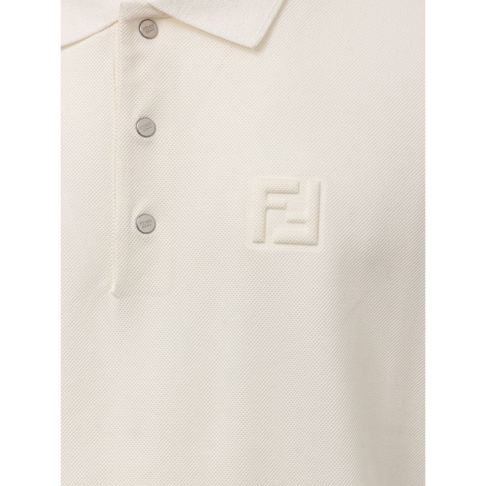 White Cotton Polo Shirt