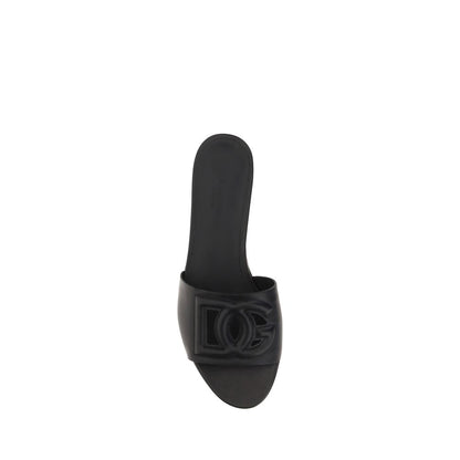 Black Calf Leather Bos Taurus Sandals