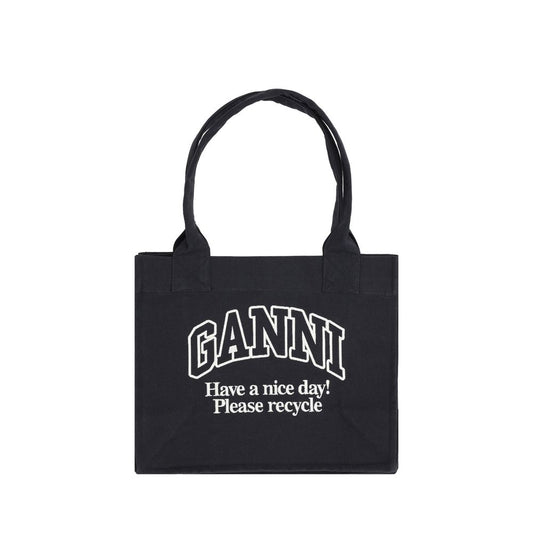 Black Cotton Shoulder Bag