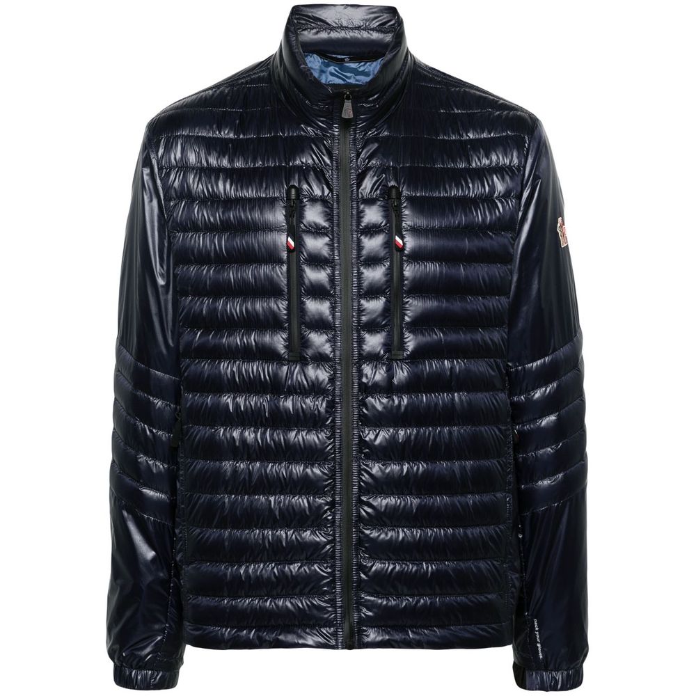 Blue Polyamide Men Jacket