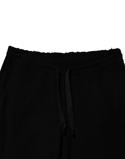 Black Cashmere Jogger Men Sweatpants Pants