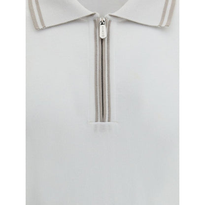 White Cotton Polo Shirt