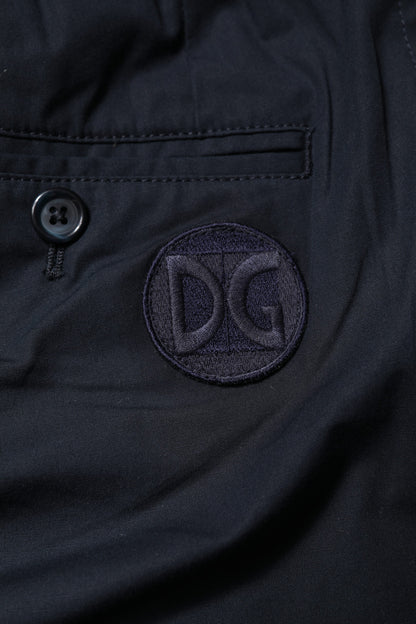 Dark Blue Cotton Bermuda Sweatshorts Shorts