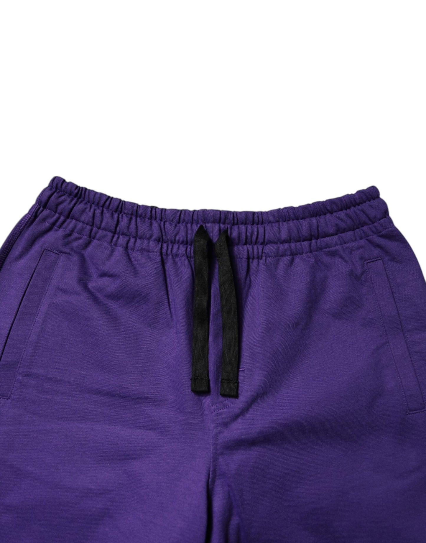 Purple Cotton Men Bermuda Sweatshorts Shorts