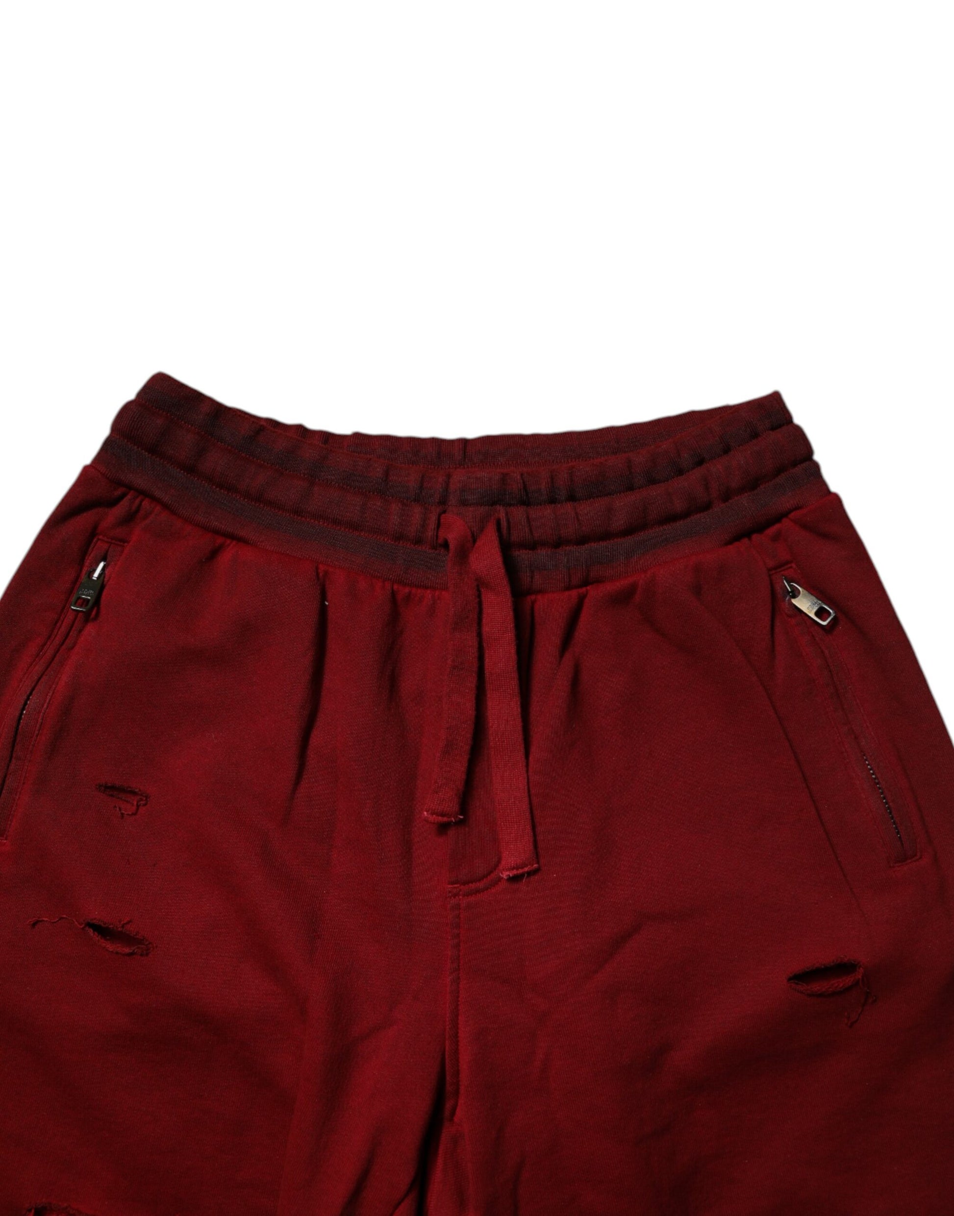 Bordeaux Cotton Bermuda Men Sweatshorts Shorts